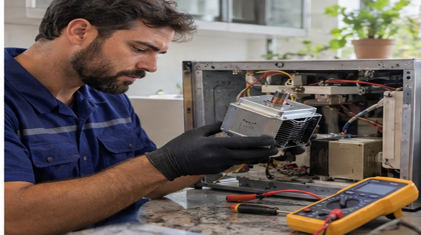 Conserto de micro-ondas em Ponta Grossa‑PR: troca do magnetron